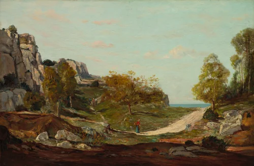 Landscape at Saint-André, Near Marseilles by Paul Guigou, painting, 1860-1870