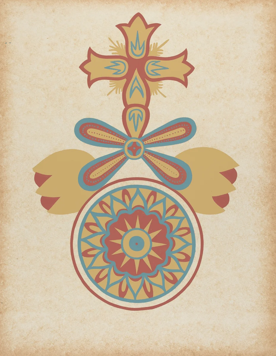 Santa Barbara Mission Doorway Design from the portfolio "Decorative Art of Spanish California" by American 20th Century, index of american design, 1935-1942