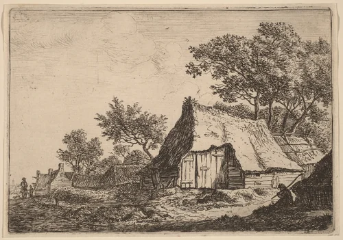 The Small Hamlet by Anthonie Waterloo, print, 1609-1690
