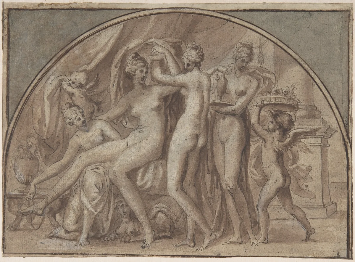 The Toilet of Venus by anonymous, drawing, 1500-1599