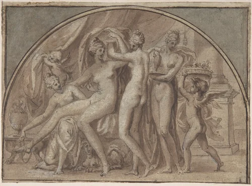 The Toilet of Venus by anonymous, drawing, 1500-1599