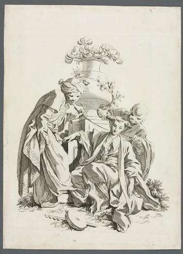 The Senses: Touch (after Boucher) by Gabriel Huquier, print, 1730-1770