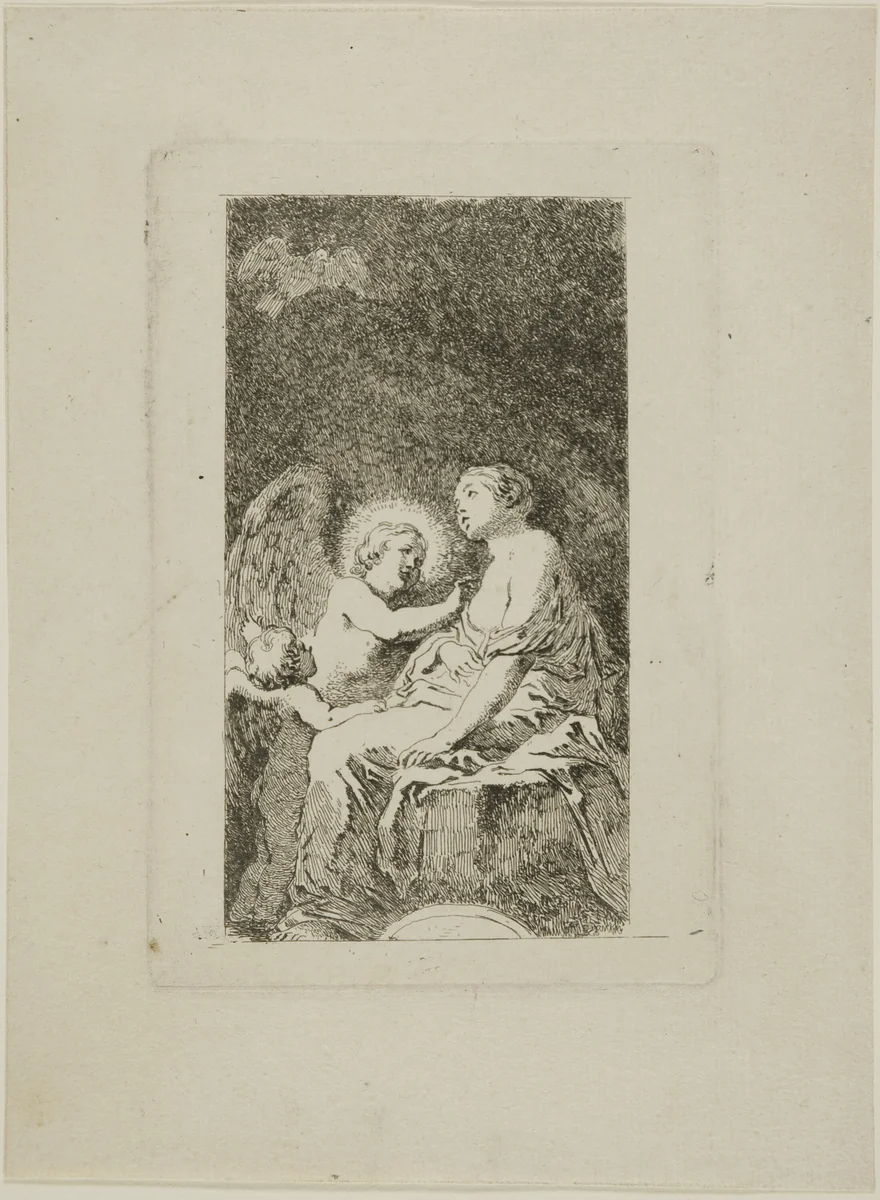 Saint Catherine of Alexandria Cured by an Angel by Jean-Honoré Fragonard
Mattia Preti, print, 1763-1764