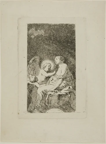 Saint Catherine of Alexandria Cured by an Angel by Jean-Honoré Fragonard
Mattia Preti, print, 1763-1764