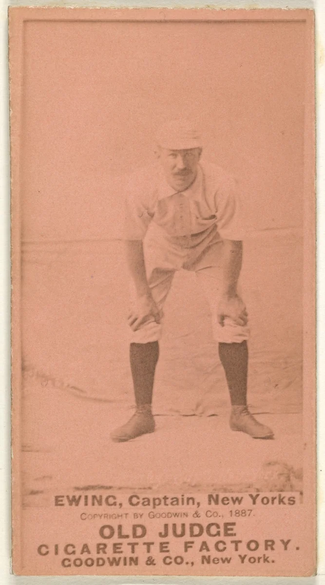 William "Buck" Ewing, Captain and Catcher, New York, from the Old Judge series (N172) for Old Judge Cigarettes by Goodwin & Company, photograph, 1887