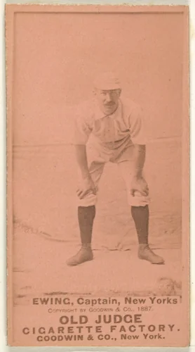 William "Buck" Ewing, Captain and Catcher, New York, from the Old Judge series (N172) for Old Judge Cigarettes by Goodwin & Company, photograph, 1887