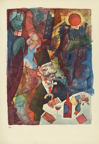 Der Mädchenhändler (plate, folio 50) from Ecce Homo by George Grosz, illustrated book, 1922