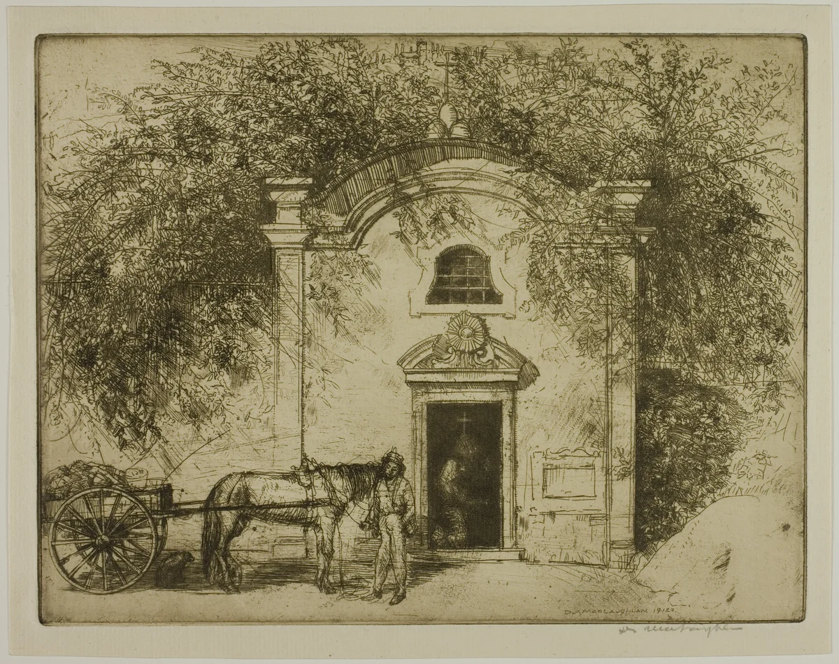 A Wayside Chapel by Donald Shaw MacLaughlan, print, 1912