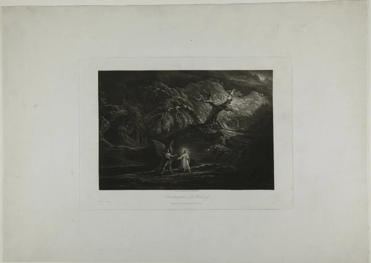 Christ Tempted in the Wilderness by John Martin, print, 1824