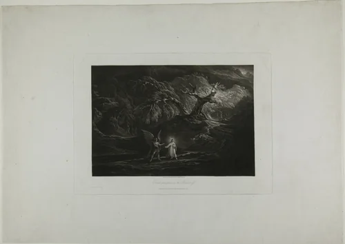 Christ Tempted in the Wilderness by John Martin, print, 1824