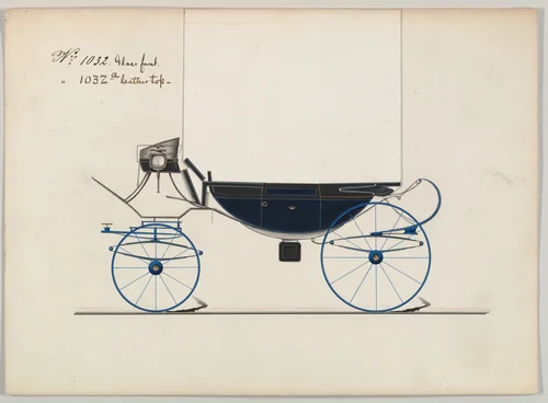 Landau #1032 by Brewster & Co., drawing, 1850-1870