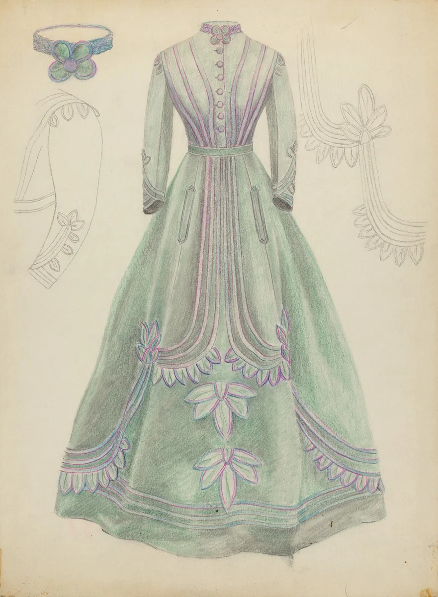 Silk Gown by Tabea Hosier, index of american design, 1936