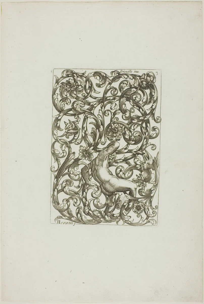 Designs for Locksmiths by Jean Bérain I, print, 1660-1711