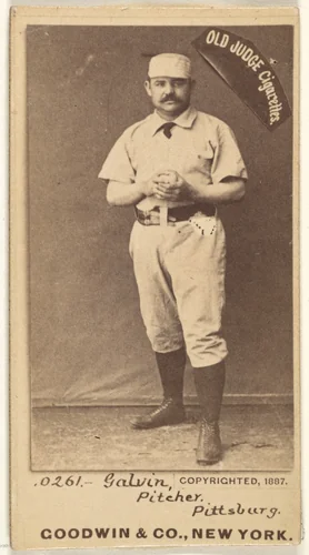 James Francis "Pud" Galvin, Pitcher, Pittsburgh, from the Old Judge series (N172) for Old Judge Cigarettes by Goodwin & Company, photograph, 1887