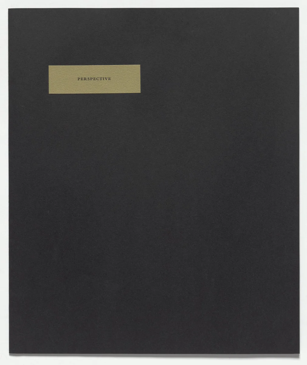 Perspective from À l'Infinitif (La Boîte Blanche) (In the Infinitive [The White Box]) by Marcel Duchamp, illustrated book, 1912