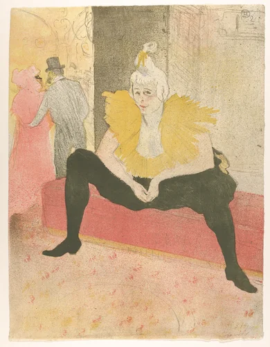 The Seated Clowness (Mademoiselle Cha-u-ka-o), from "Elles" by Henri de Toulouse-Lautrec, print, 1896