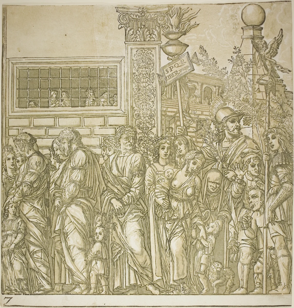Triumph of Caesar by Andrea Andreani, print, 1599