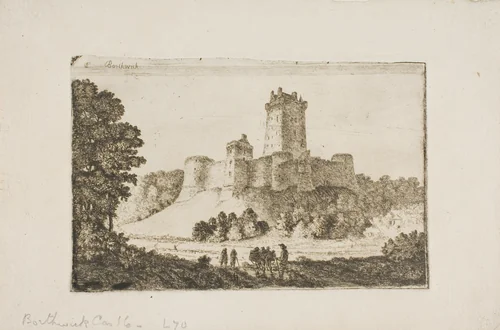 Borthwick Castle by John Clerk, print, 1748-1812