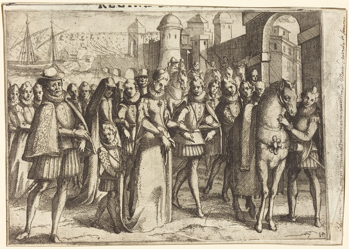 Arrival at Valencia [recto] by Jacques Callot, print, 1612