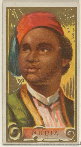 Nubia, from the Types of All Nations series (N24) for Allen & Ginter Cigarettes by Allen & Ginter, print, 1889