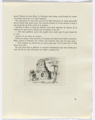 Frédéric Mistral: Mémoires et Recits by Frédéric Mistral: ruin (page 49) by Auguste Brouet, other, 1937
