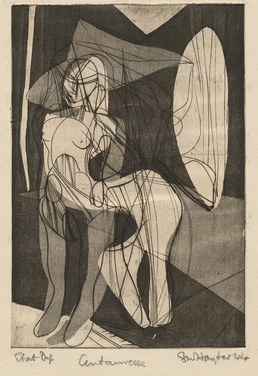 Centauresse by Stanley William Hayter, print, 1944