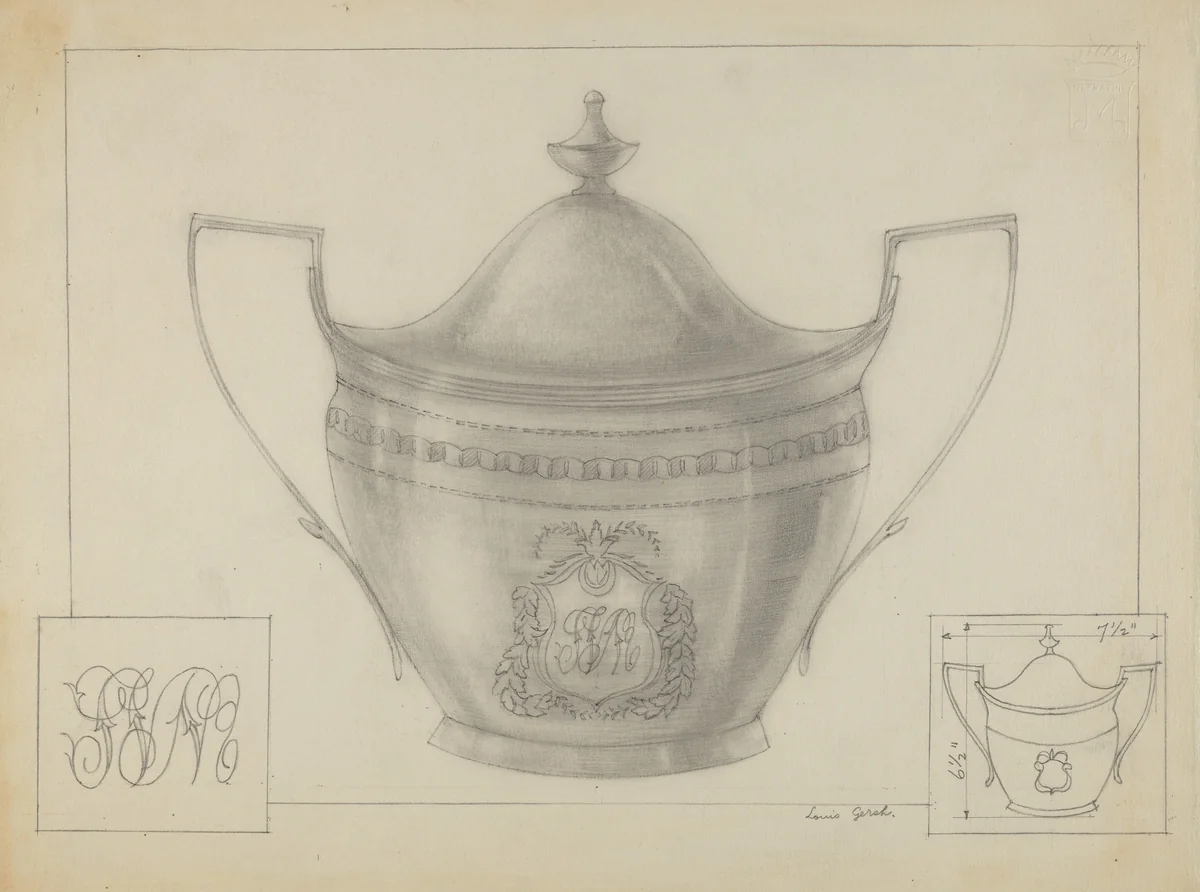 Silver Bowl by Louis Gersh, index of american design, 1935-1942