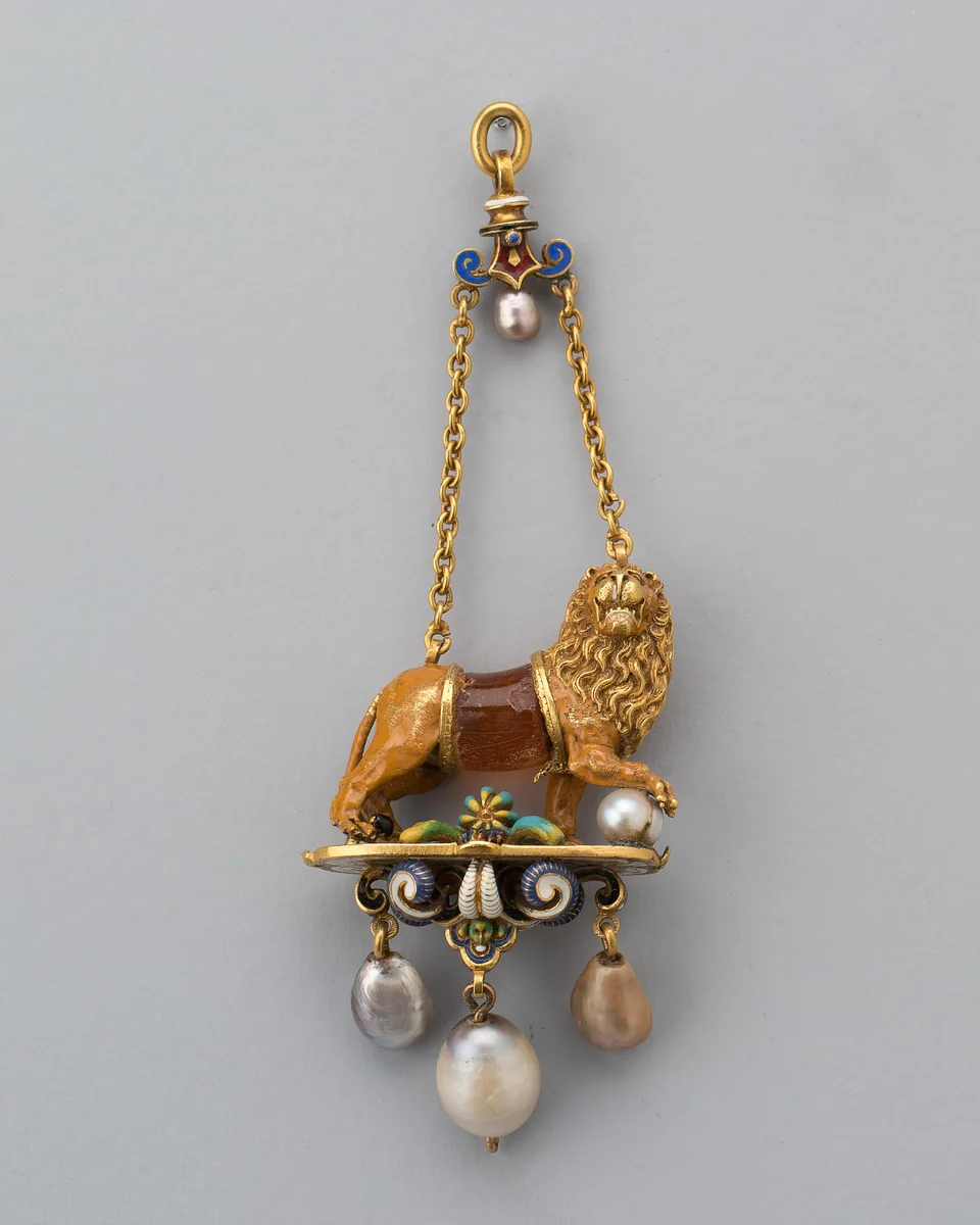 Pendant with a Lion by European, metalwork, 1600-1699