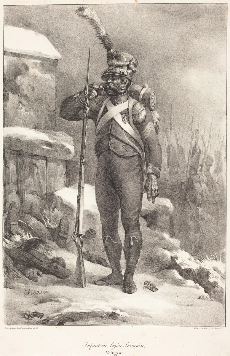 Infanterie legère française, Voltigeur by Nicolas Toussaint Charlet, print, 1822