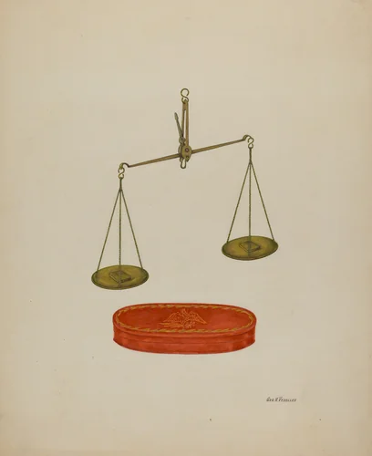 Shaker Scales by George V Vezolles, index of american design, 1938