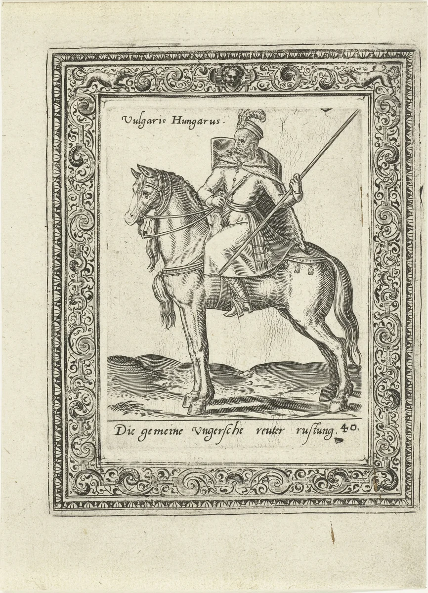 Hongaarse ruiter by Unknown, print, 1577