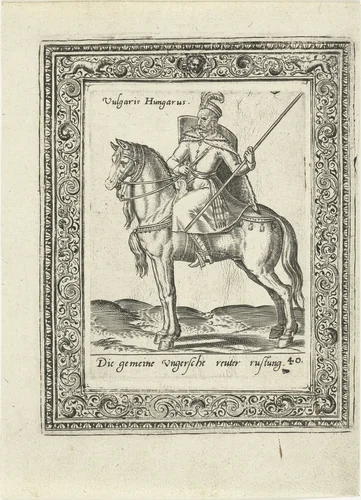 Hongaarse ruiter by Unknown, print, 1577