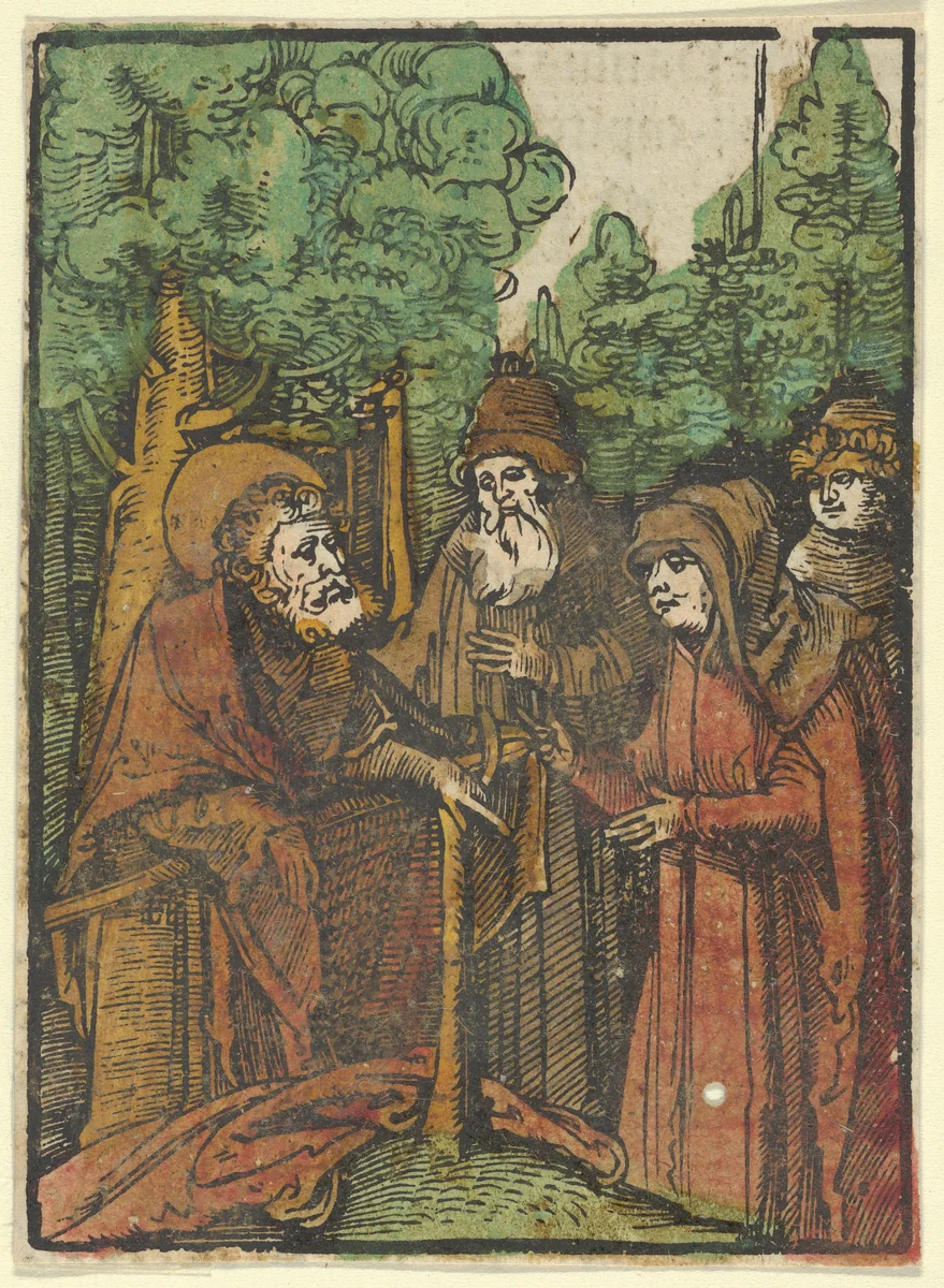 St. John the Baptist Preaching, from Das Plenarium by Hans Schäufelein, print, 1517