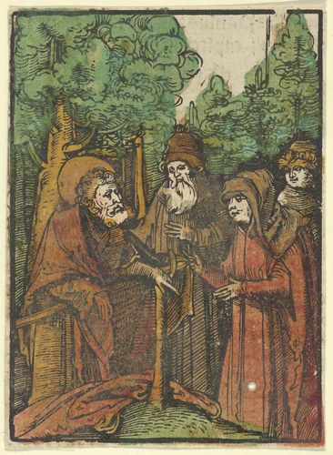 St. John the Baptist Preaching, from Das Plenarium by Hans Schäufelein, print, 1517