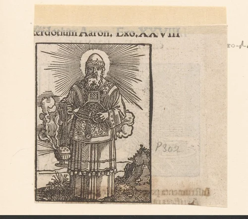 Aäron in het gewaad van hogepriester by anonymous, print, 1530-1533