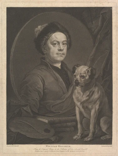 William Hogarth by Benjamin Smith, print, 1795