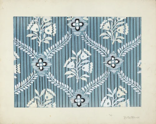 Wallpaper by N. Rathovich, index of american design, 1935-1942