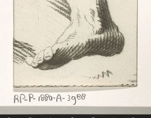 Voet by Caspar Jacobsz Philips, print, 1752-1789