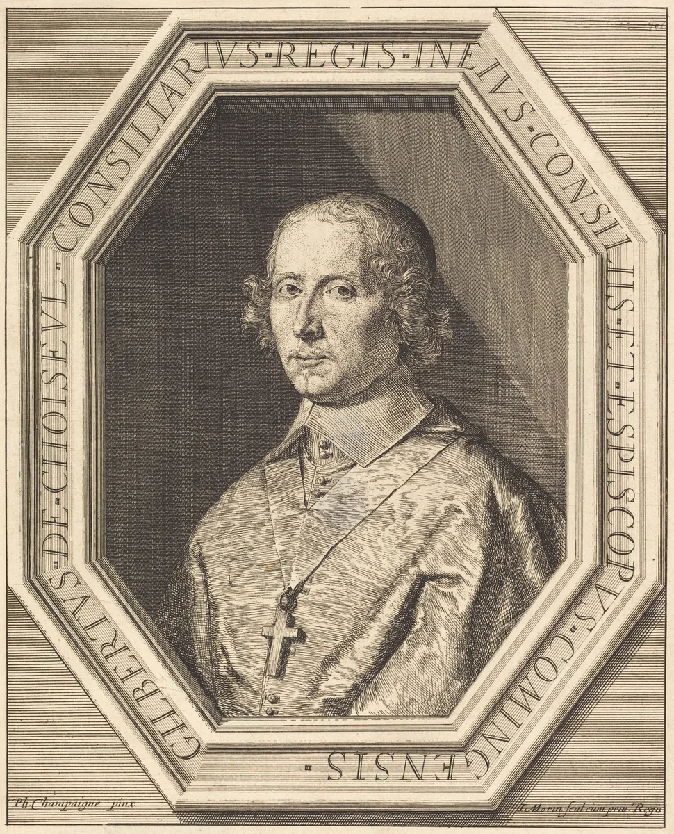Gilbert de Choiseul du Plessis Praslin by Jean Morin; Philippe de Champaigne, print, 1600-1650