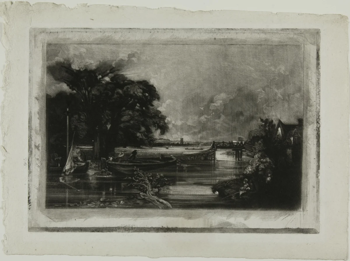 The River Stour from Various Subjects of English Landscape Scenery by David Lucas, print, 1830