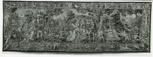 The Romans with their Sabine Wives from the Story of the Romans and the Sabines by Nicolas van Orley, textile, 1570-1585