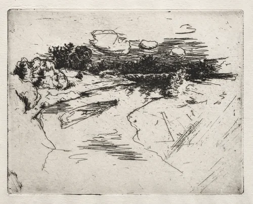 Miami River, near Cincinnati, Ohio by John Henry Twachtman, print, 1879-1880