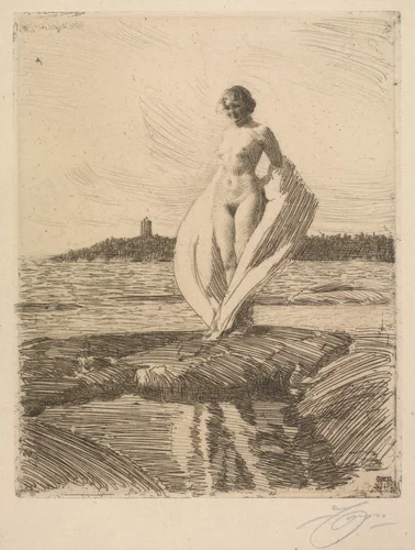 The Swan by Anders Zorn, print, 1915