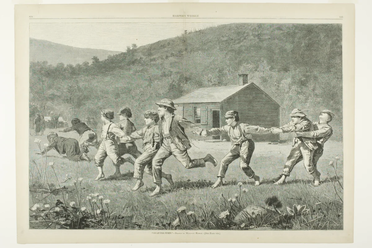 "Snap-the-Whip" by Winslow Homer, print, 1873