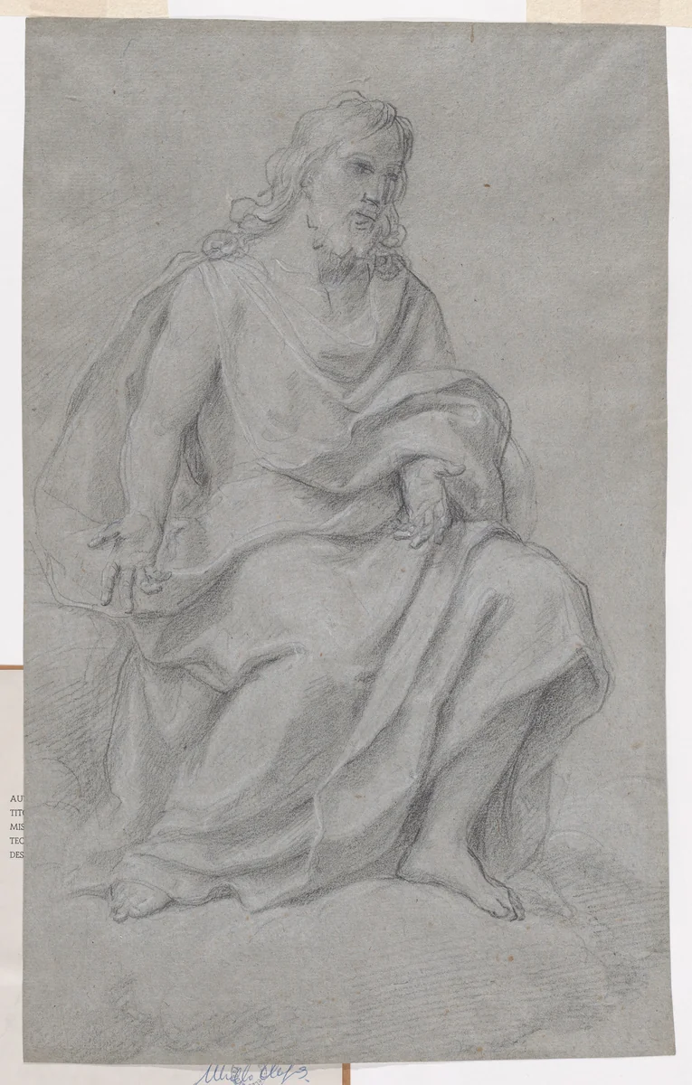 Study for the Figure of Christ by Giacomo Zoboli, drawing, 1700-1767