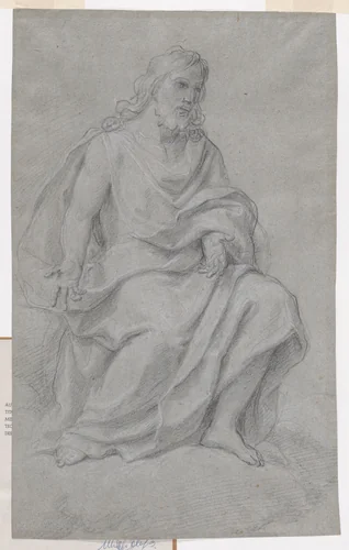 Study for the Figure of Christ by Giacomo Zoboli, drawing, 1700-1767