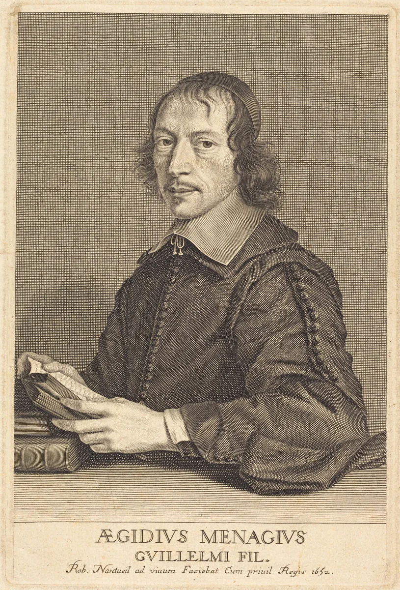 Gilles Menage by Robert Nanteuil, print, 1652