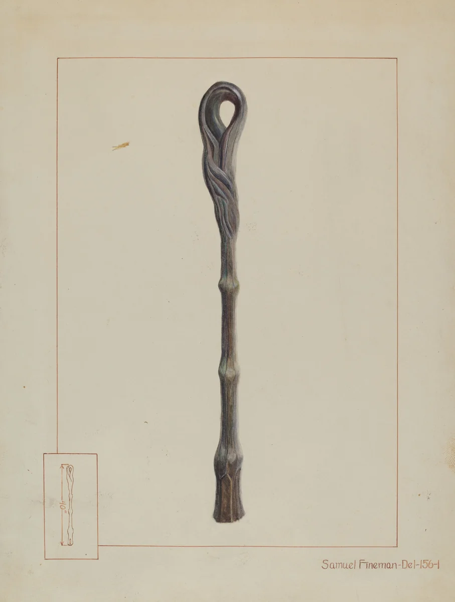 Iron Hitching Post by Samuel Fineman, index of american design, 1937