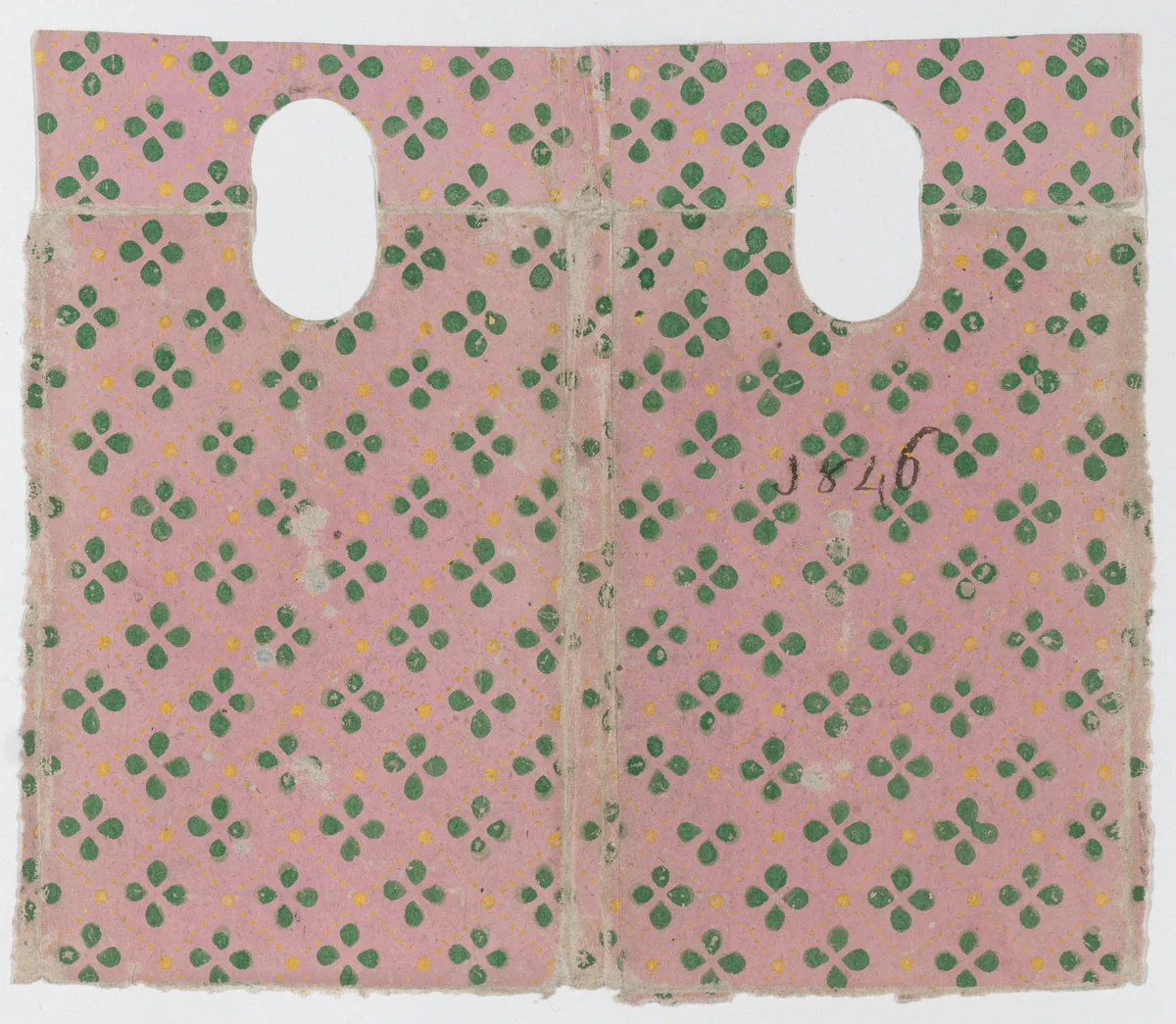 Sheet with an overall floral and dot pattern by anonymous, print, 1831-1841