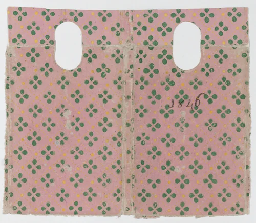 Sheet with an overall floral and dot pattern by anonymous, print, 1831-1841